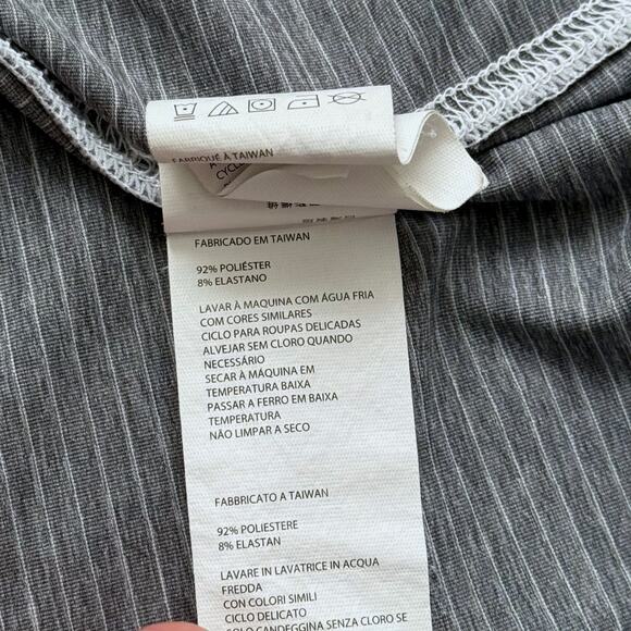 prAna Ganaway Men's SS Tee Gray Striped Performance Size XL GUC - Picture 6 of 9